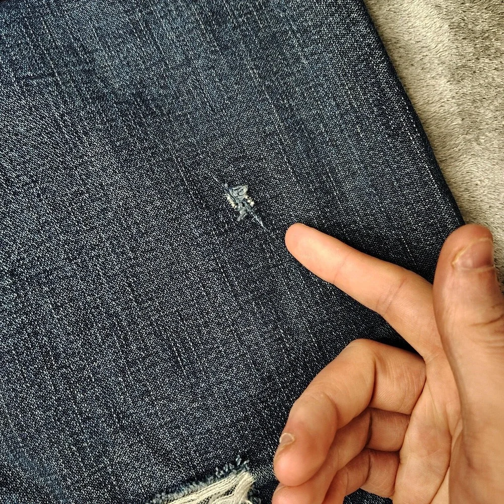 True Religion Bobby Jeans Mens 36x35 Blue Straight Leg Faded Distressed USA Made